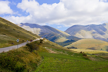 Image showing Fields in Castelluccio di Norcia, Umbria, Italy.