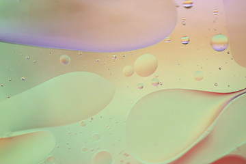 Image showing Defocused pastel colored abstract background picture made with oil, water and soap