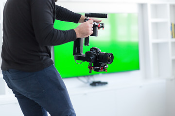 Image showing videographer at work