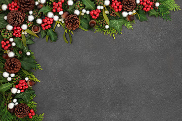 Image showing Decorative Christmas Background Border 