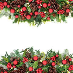 Image showing Festive Christmas Background Border  