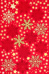 Image showing Christmas Snowflake and Star Background