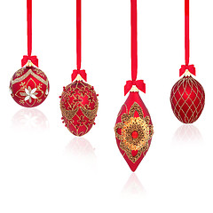 Image showing Christmas Tree Bauble Decorations