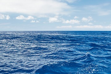 Image showing Endless sea view, blue water surface