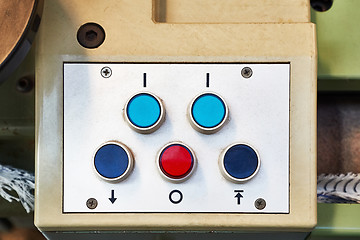 Image showing Industrial button board switches