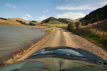 Image showing Rural road drive road trip