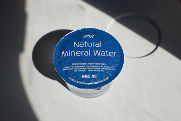 Image showing Small plastic pack of mineral water