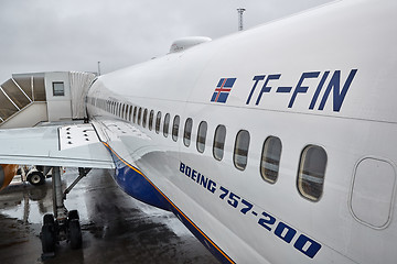 Image showing Airliner fuselage closeup