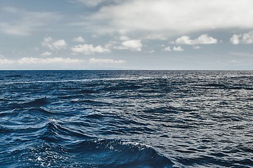 Image showing Endless sea view, blue water surface