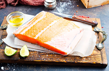 Image showing raw salmon