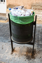 Image showing full waste bin