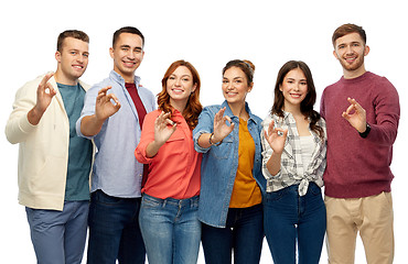 Image showing group of smiling friends