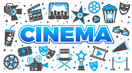 Image showing Cinema and Movie Banner