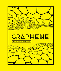 Image showing Graphene, a molecular network of hexagons connected together. Chemical network. Carbon, nanomaterials. Vector illustraion