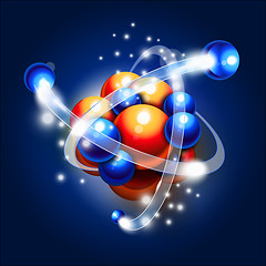 Image showing Molecule, atoms and particles illustration