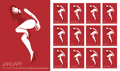 Image showing Vector Erotic Calendar