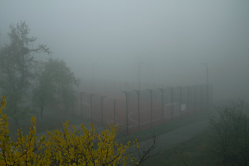 Image showing Mist cold autumn morning