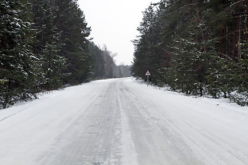 Image showing Snow Icy Road