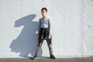 Image showing Boy with blue lollipop