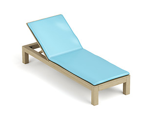 Image showing Sun lounger with mattress
