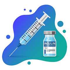 Image showing Diabetes Insulin Vial Syringe