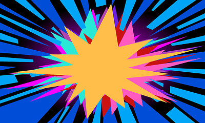 Image showing blue pop art background