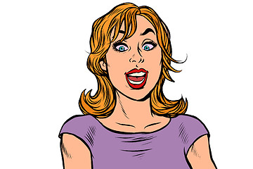 Image showing oops pop art surprised woman