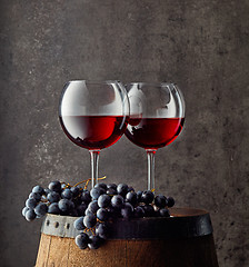 Image showing two glasses of red wine