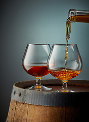 Image showing two glasses of cognac