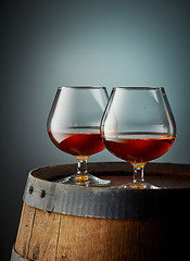 Image showing two glasses of cognac