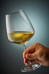 Image showing glass on white wine