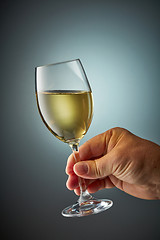 Image showing glass on white wine