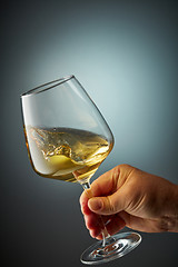 Image showing glass of white wine