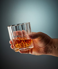 Image showing glass of whiskey