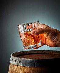 Image showing glass of whiskey