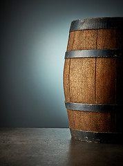 Image showing old wooden barrel