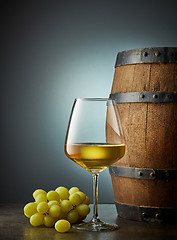 Image showing glass of white wine