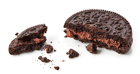 Image showing broken chocolate cookies