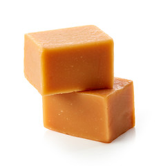 Image showing caramel candies on white background