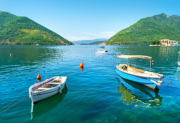 Image showing Boats in bay