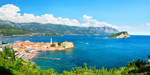 Image showing Panorama of city Budva