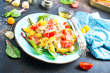 Image showing pasta with chicken