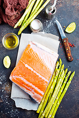 Image showing raw salmon