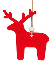 Image showing Christmas reindeer on white