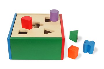 Image showing Wooden child game