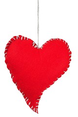 Image showing Red heart on white