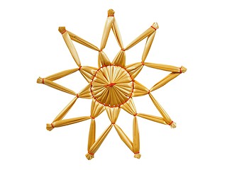 Image showing Star from straws