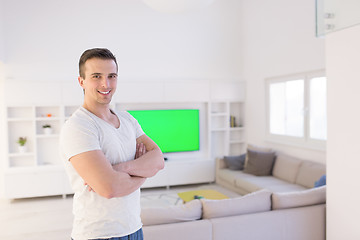 Image showing Portrait of a young man at home