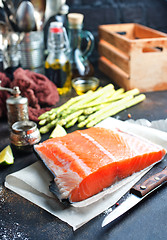 Image showing raw salmon