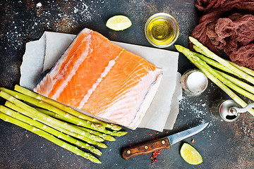 Image showing raw salmon